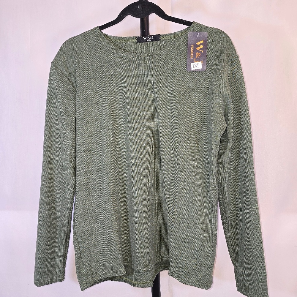 Olive Green Soft Long Sleeve Shirt